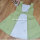 Green White Splice A Line Dress